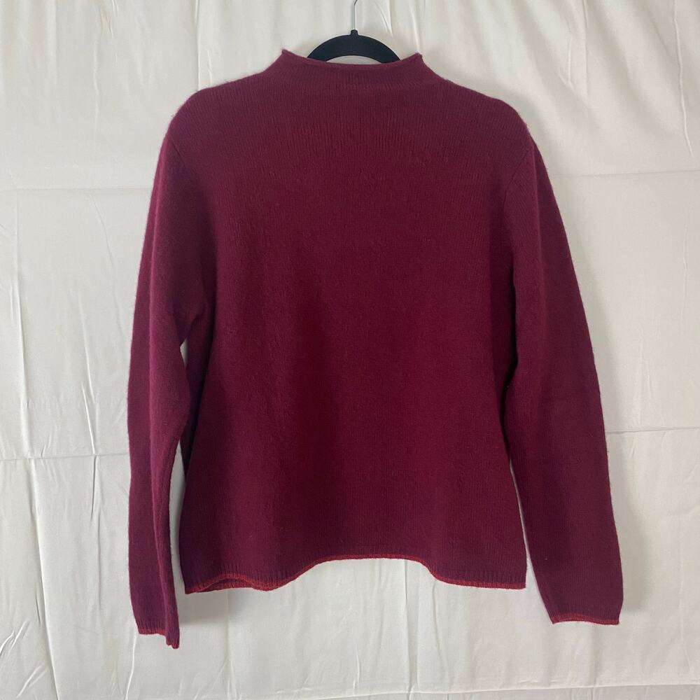 Venezia Jeans Lambswool Blend Sweater Burgundy Size 14/16 Warm Classic Knit